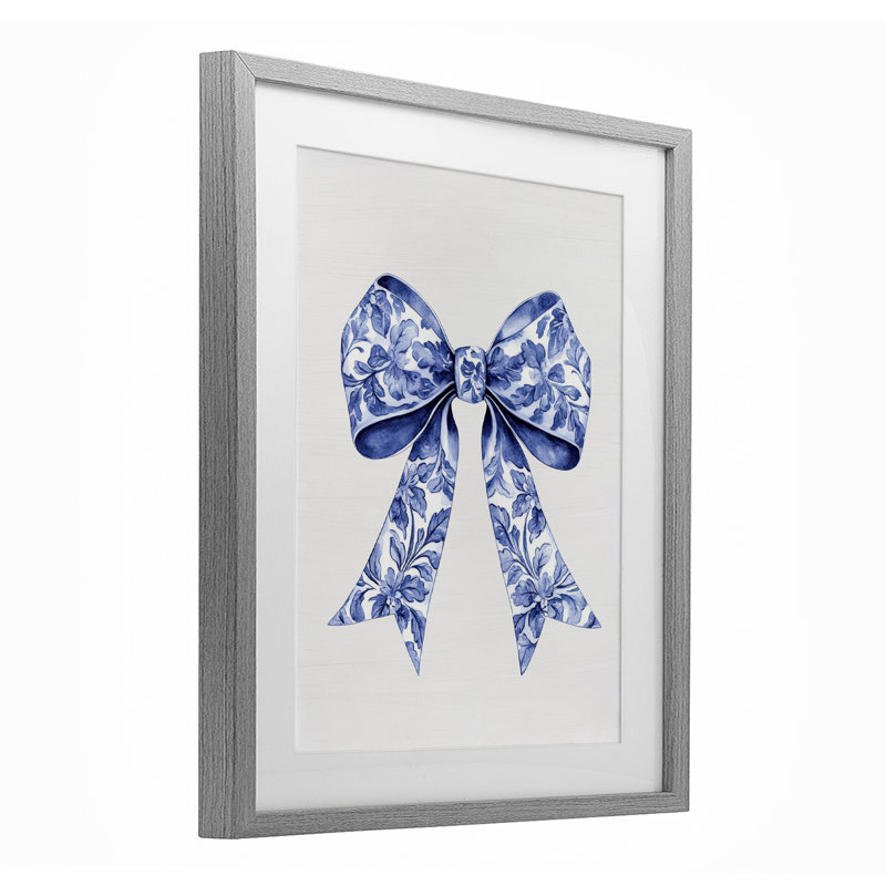 Reproduction sous verre rétro encadrée de ruban de fleur de toile rétro, design par lettré et doublé, H 21 po x l 17 po