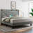 Halence Queen Size Upholstered Storage Bed Frame with Wingback Headboard & Charging Station-1372472421-1372472420