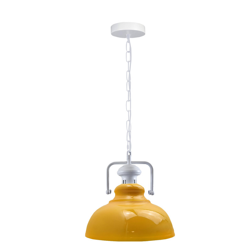 Lockett 1 - Light Satin Nickel Pendant, Yellow