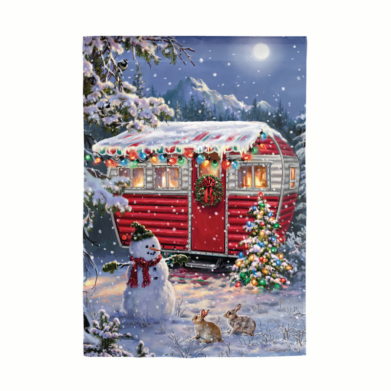 Drapeau de Noël Christmas Camper Luster