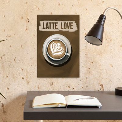 Latte Love Art, art mural romantique contemporain
