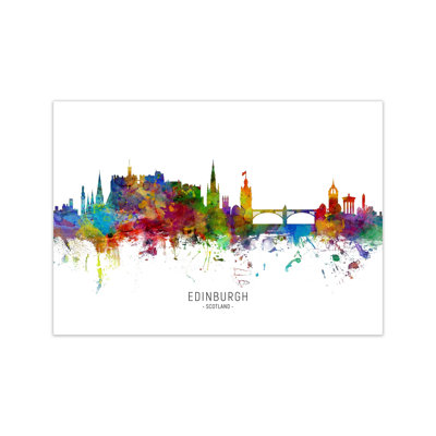 Edinburgh Scotland Skyline by Michael Tompsett - Print