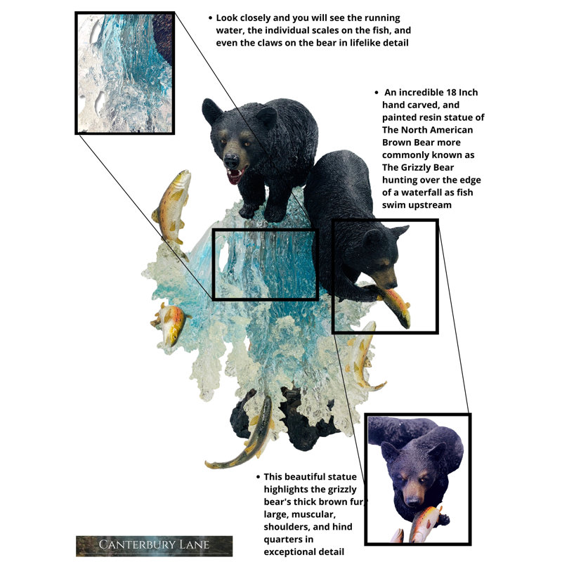 Statue d'ours noir Piketon