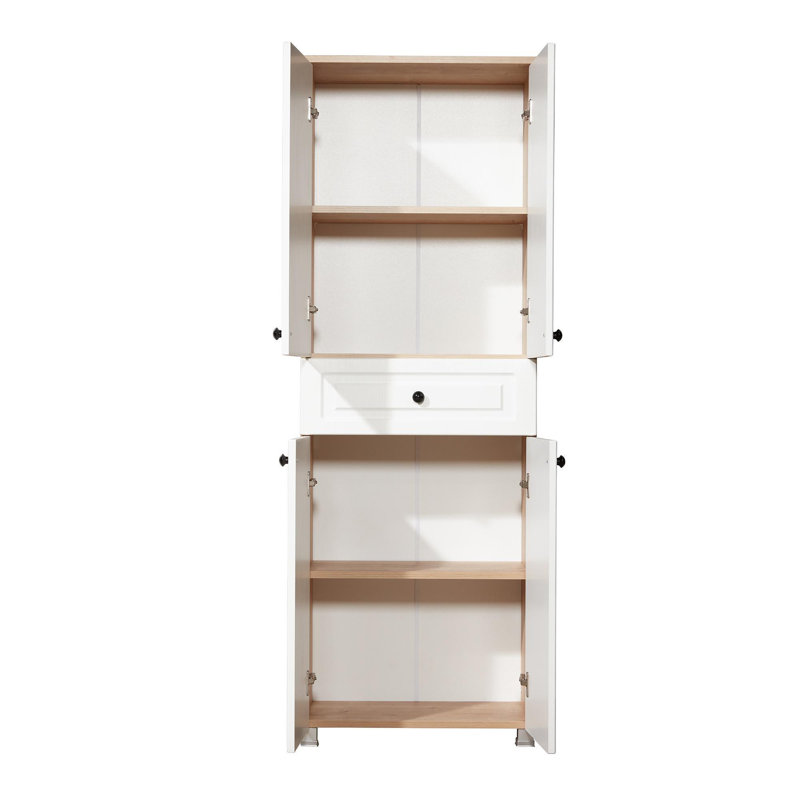 Stodola 4 Door Solid + Manufactured Wood Wardrobe