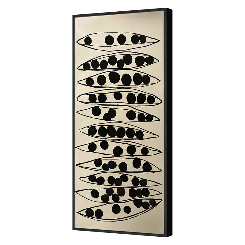 Untitled Print by Hable Construction, Black Single Picture Framed, 36'' H x 16'' W