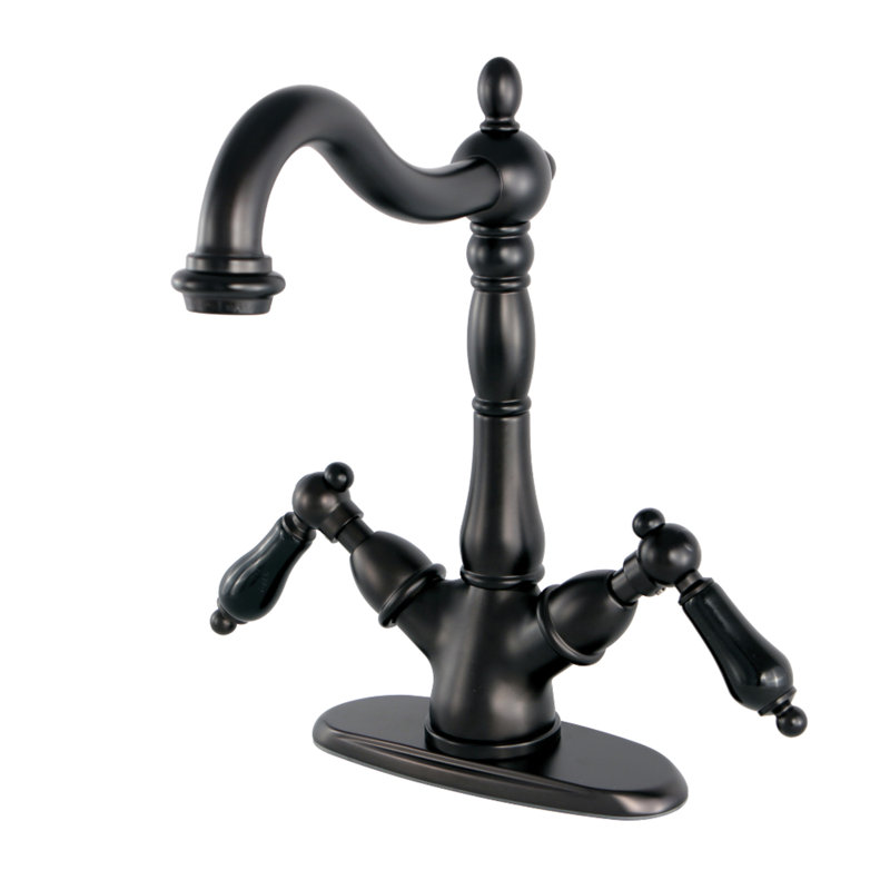 Kingston Brass Duchess Two-Handle 1-or-3 Hole Deck Mount Vessel Faucet, Oil Rubbed Bronze