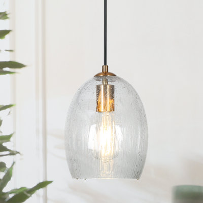 Luminaire suspendu en forme de goutte d'eau simple à l 7 po Meya