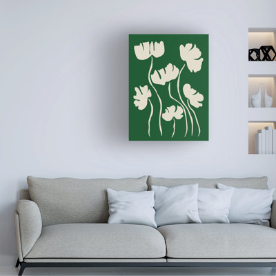 Œuvre sur toile à la bolognaise vert