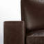 Causeuse à accoudoirs carrés en cuir véritable de 66 po de largeur Jonie-356708768
