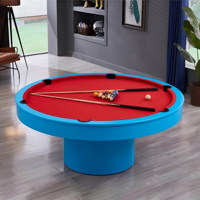 55.11"Round Luxury 2-in-1 Pool & Conference Table with Cover Plate