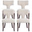 Ensemble de chaises de salle à manger de style Mid-Century moderne, ensemble de 2 chaises d'appoint rembourrées en tissu de lin ferme avec dossier en cuivre, chaises de cuisine avec structure en bois franc-323925917