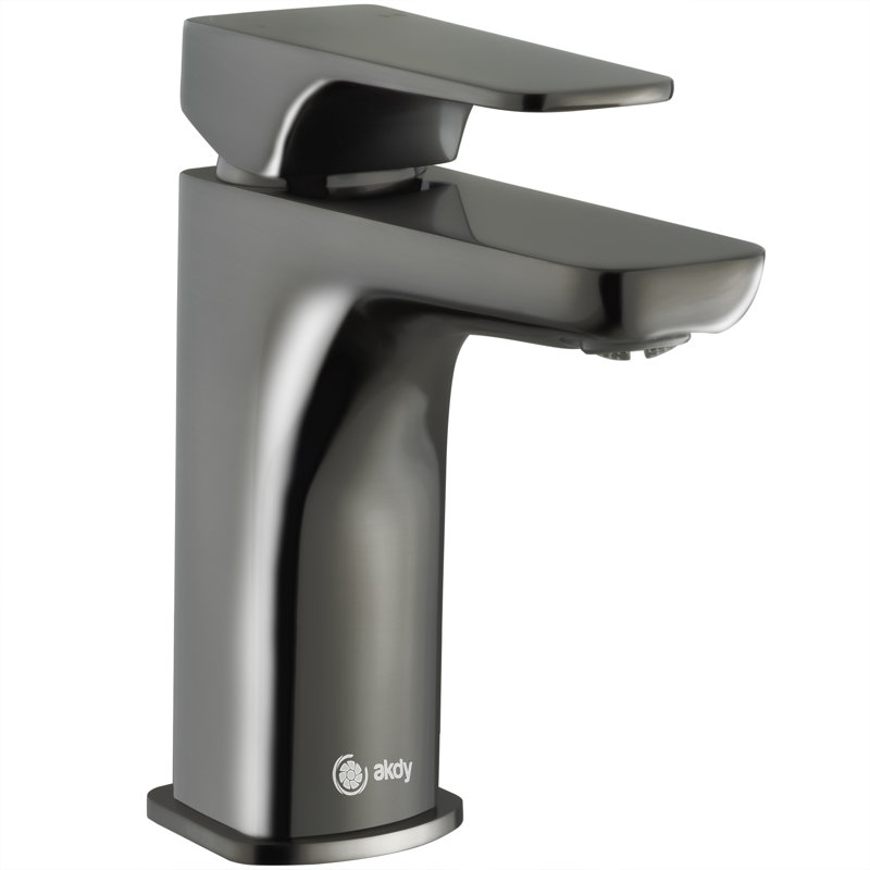 Robinet de salle de bain à un trou, Noir graphite brossé