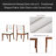 Ensemble de 2 chaises de salle à manger rembourrées - Élégantes chaises d'appoint en tissu traditionnel avec lignes courbes, structure en bois massif-702424311