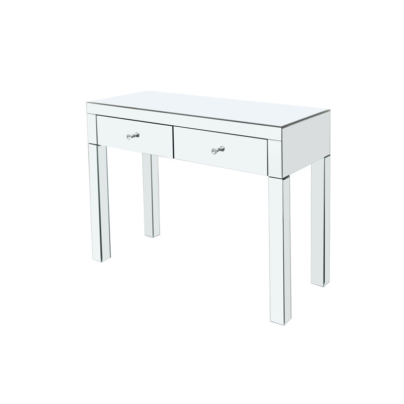 L 39,4 po x P 15,7 po x H 31,5 po coiffeuse à miroir, coiffeuse 2 tiroirs