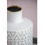 Vase en céramique à motif géométrique moderne avec col arrondi pour décoration de table et centre de table