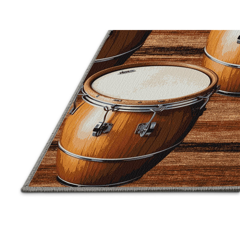  Tapis lavable Congas, Carré 6 pi