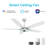 Striker Smart Ceiling Fan, Dimmable LED Light Kit & Remote Control, Works With Alexa/Google Home/Siri, Indoor/Outdoor-1140194599
