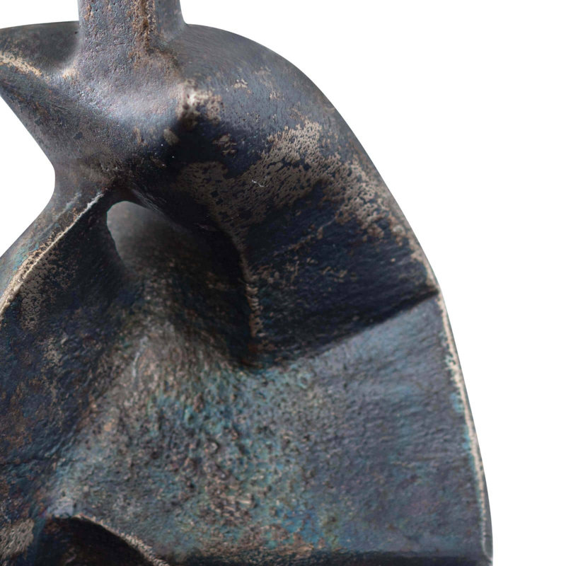 Blackened Zinc Modern Abstract Metal Sculpture