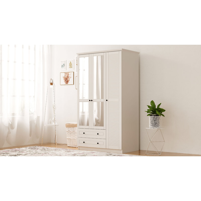 Kaylah 3 Door Manufactured Wood Wardrobe