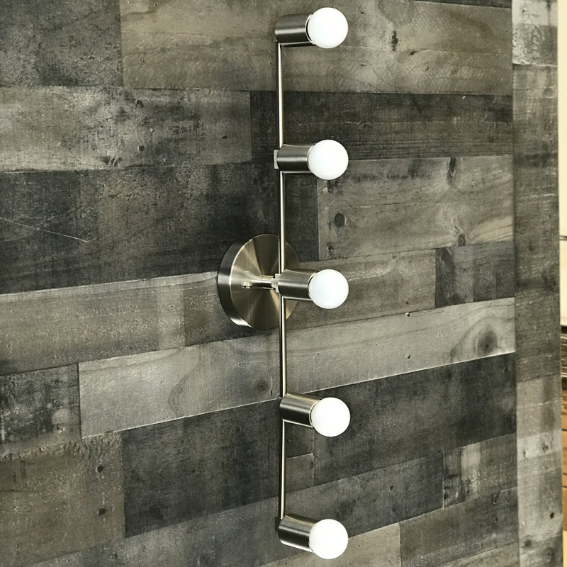 Applique murale de salle de bain Aldwyche, Nickel brossé