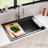 Ruvati 33-inch Drop-in Topmount Workstation Granite Composite Quartz Kitchen Sink-114374774