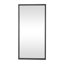 Grand miroir de plancher en métal noir minimaliste