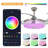 Modern 42" Ceiling Fan With Light & Remote, 3 Speeds, Timer, Bluetooth Speaker
