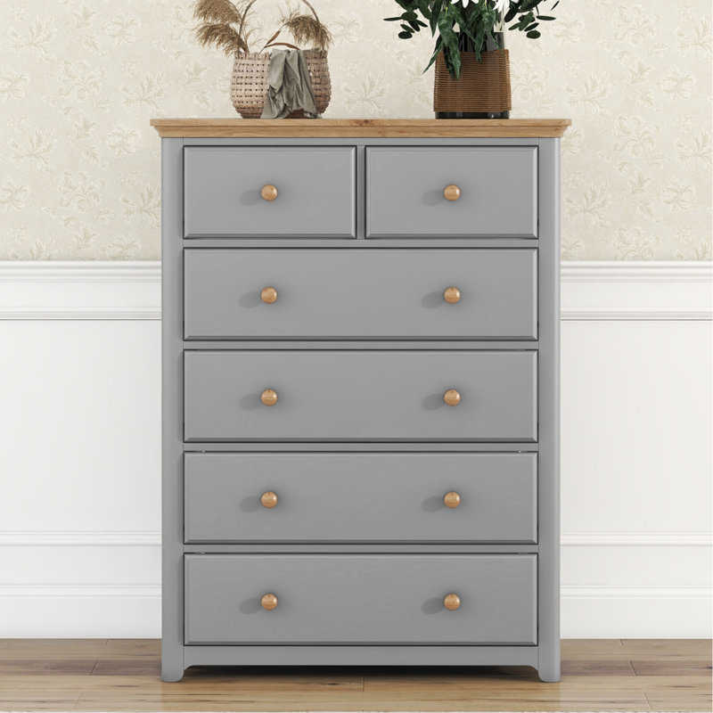 Vergilica 35'' W 6 - Drawer Dresser, Gray