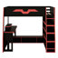 Space-Saving Loft Bed Featuring Desk, Multiple Shelves-1639200650