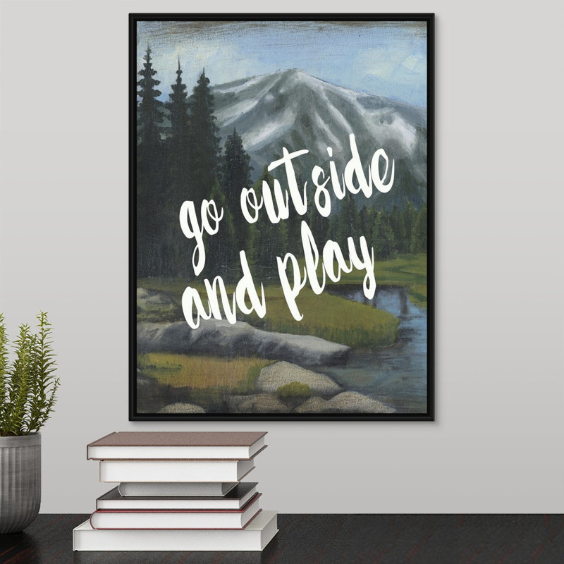 « adventure i », reproduction d’art textuel sur toile, Cadre noir, H 17,7 po x l 13,7 po x P 1,75 po