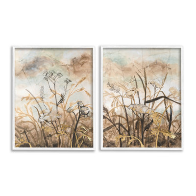 "Cadre abstrait de la nature abstraite" par Vanna Lam, 2 pièces sur toile