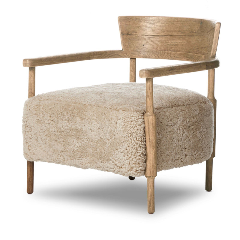 Bennett Chair, Beige Shearling