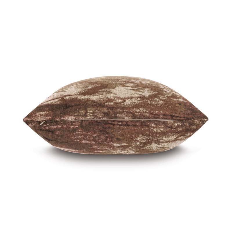 Boutique Abstract Reversible Throw Pillow, Rust