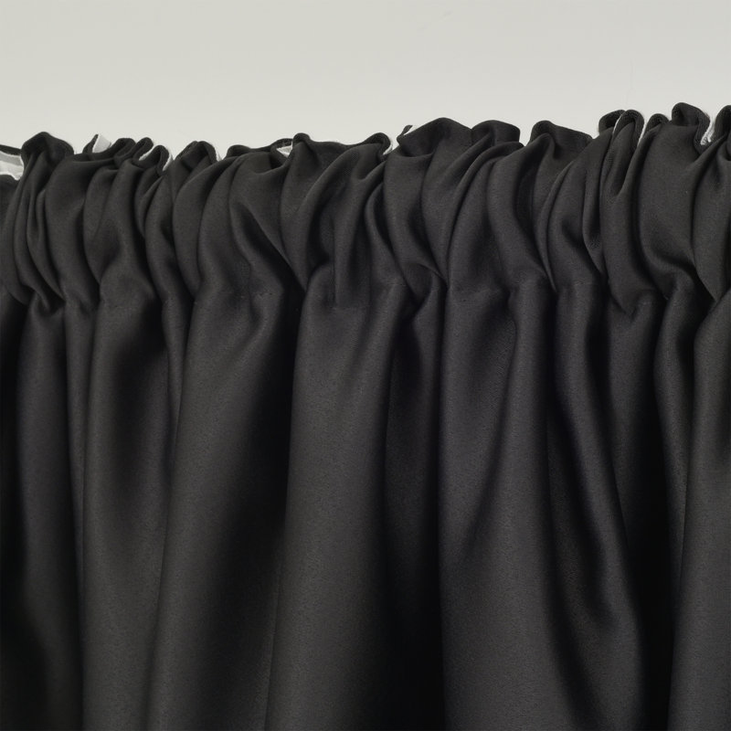 Sateen Look Room Darkering Room Darkening Curtain Pair, 52" W x 72" L, Anthracite