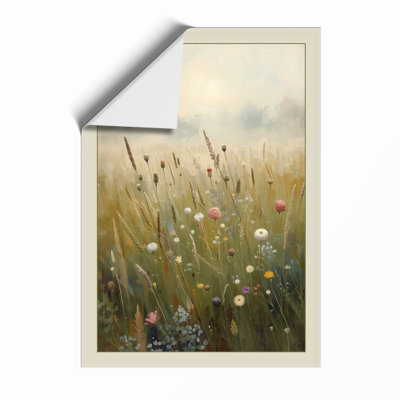 Misty Meadow Dawn Botanical - Framed Print
