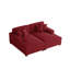 Oversized Upholstered Corduroy Sleeper Sofa Bed Lounge Sofa With Armrests & Throw Pillows-359410233