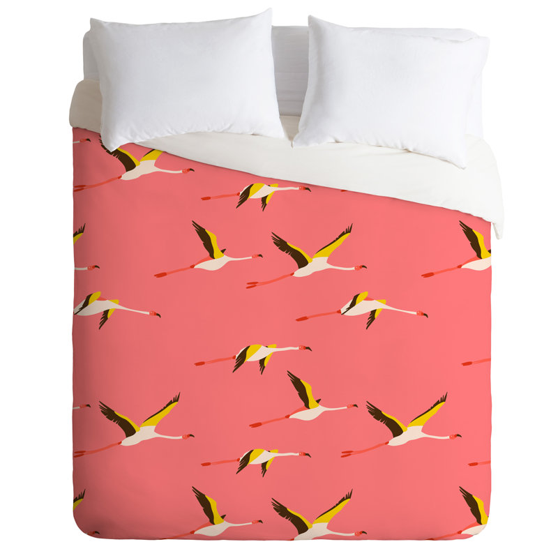 Housse de couette Holli Zollinger Flamingo Crush, Housse de couette pour très grand lit