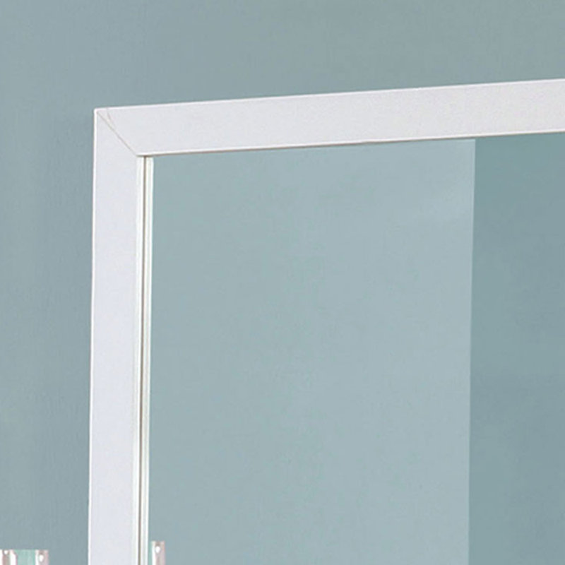 Miroir de commode mid-century modern Maspeth, Blanc