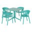 Ensemble repas carré pour 4 personnes-279593948