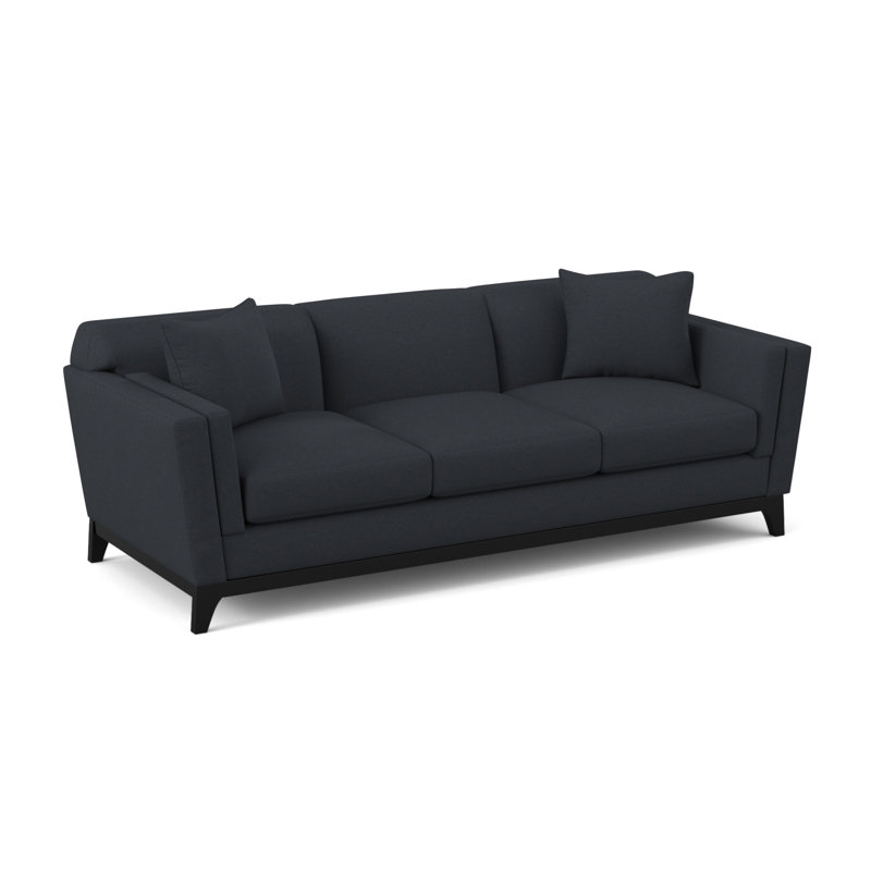 Zabriel Upholstered 92'' Sofa, Gypsy Navy Performance Microfiber