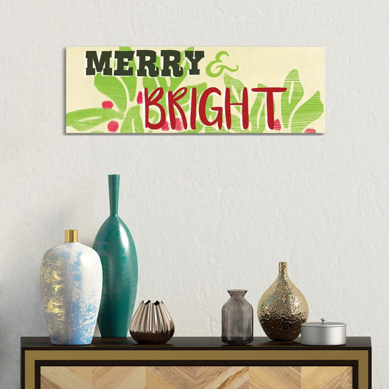 Let'S Get Jolly Collection D by June Erica Vess - Wrapped Canvas Panoramic Print, 30.48cm H x 91.44cm W x 1.905cm D
