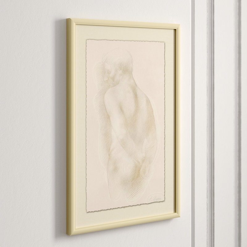 Male Nude 4' Framed Print on Glass