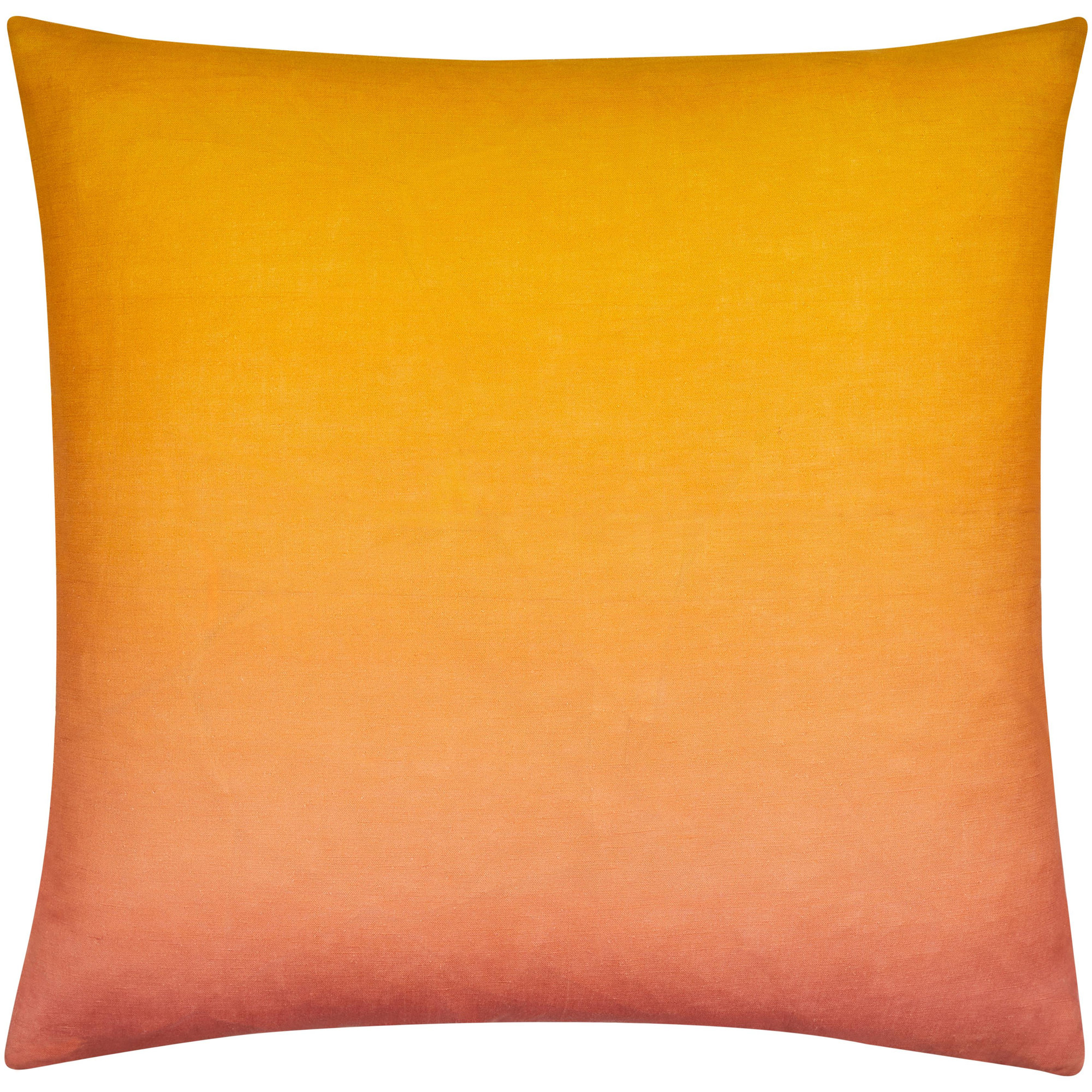 Deadra Ombre Linen Throw Pillow, Polyester/Polyfill, Burnt Orange, 20" x 20"
