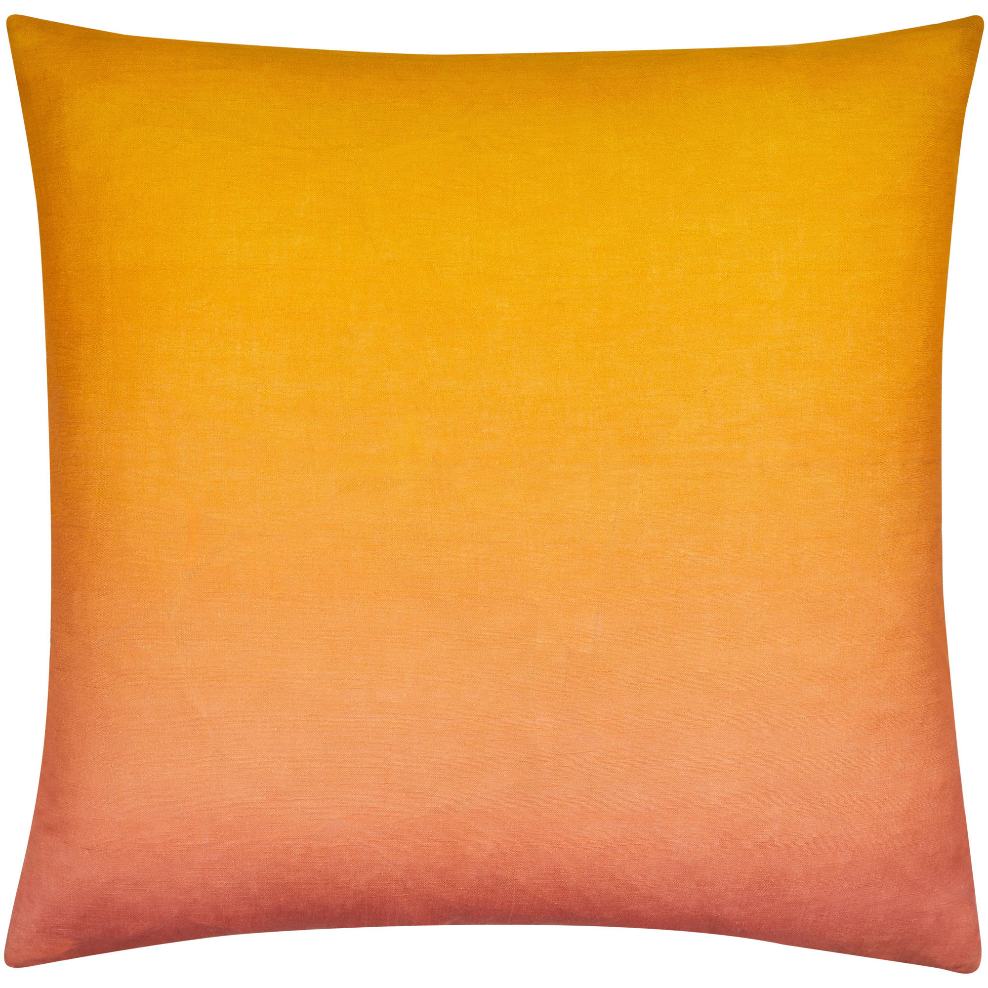 Deadra Ombre Linen Throw Pillow, Polyester/Polyfill, Burnt Orange, 22" x 22"
