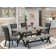 Adrow 6 - Person Solid Wood Solid Wood Top Trestle Dining Set