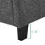 Luxueux lit plateforme tapissier avec tissu en polyester durable et structure en contreplaqué robuste, parfait pour les chambres à coucher modernes.