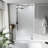 Shower Pan 48" x 32", Non-Slip Shower Base with Right Drain & 3-Sided Splash Guard, Includes 304 Stainless Steel Long Drain Cover & Drain Assembly for Bathroom Floor, White-883265062