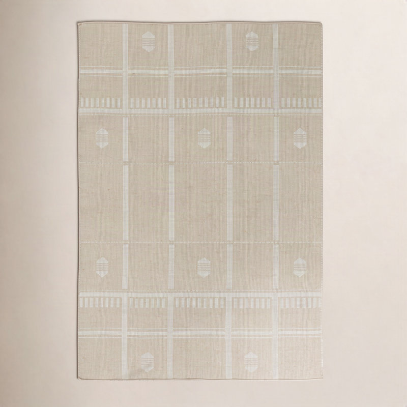 Tapis intérieur / extérieur Spataro Lulu, Beige, Rectangle 8 pi 9 po x 11 pi 9 po