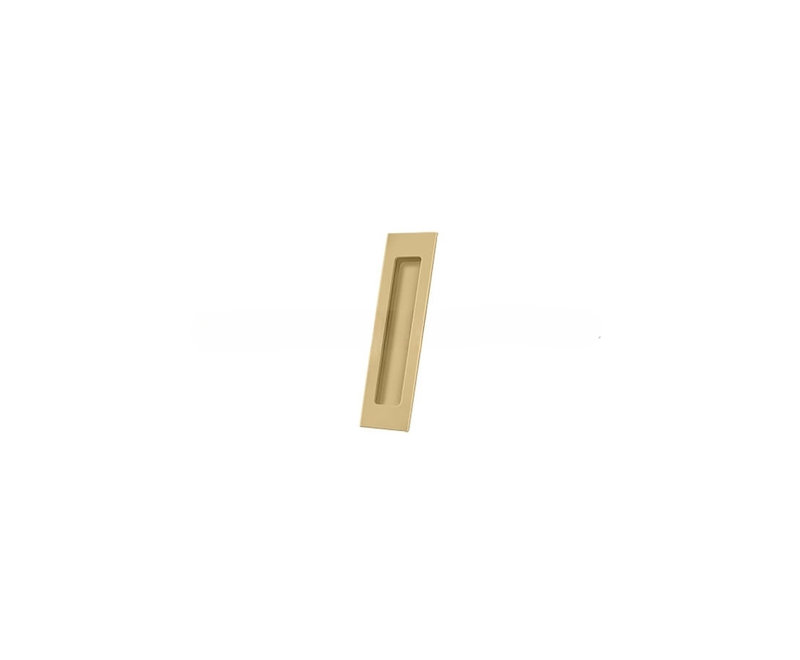 Poignée affleurante, rectangulaire, HD, 7 po x 1-7 / 8 po x 3/8 po, laiton massif en laiton brossé, Laiton brossé