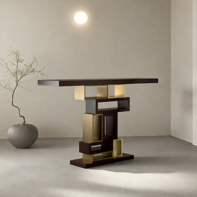 Console Modern Luxury, Noir, noir, noir, noir, H 31,5 po x l 70,87 po x P 14,96 po